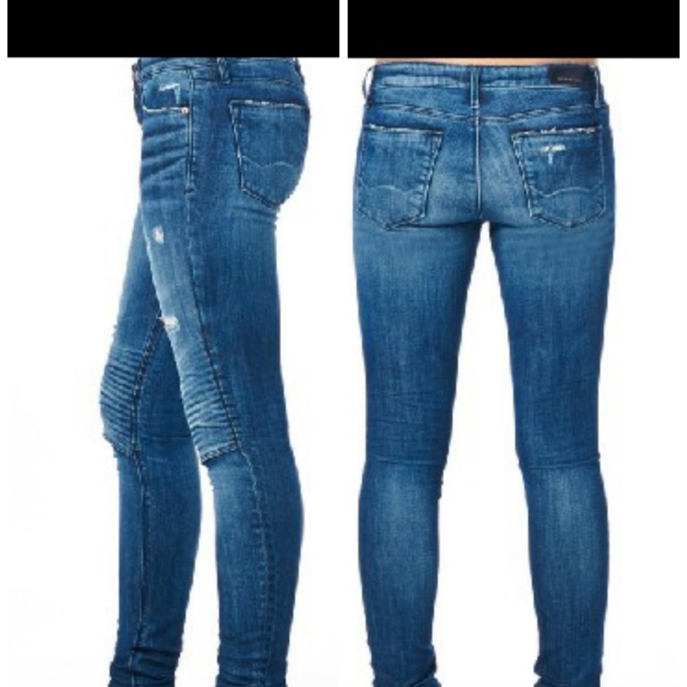 🎀🎒🍎Cult of Individulaity mid rise moto jeans